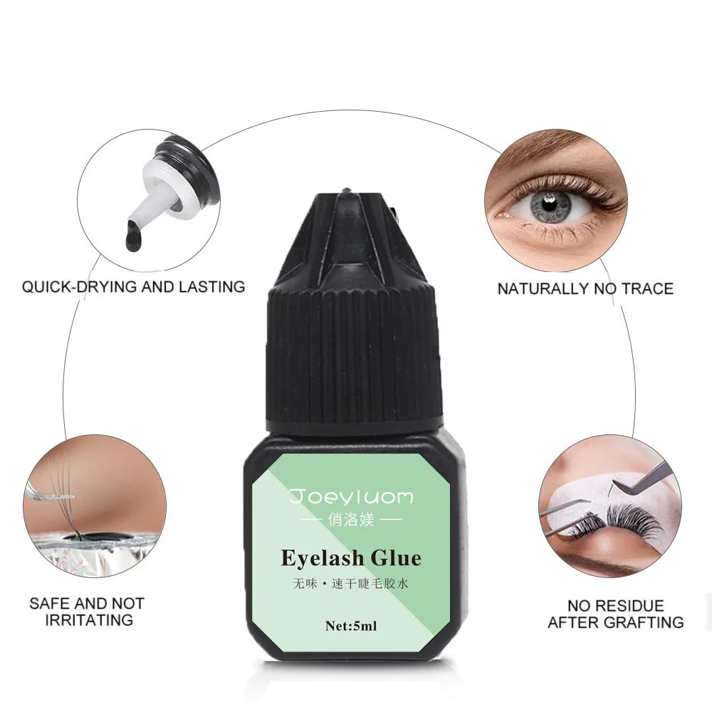 5ml No Irritation Eyelashes Glue Quick Drying Long Lasting Waterproof Adhesive Black Eyelash cluster Glue Makeup Tool